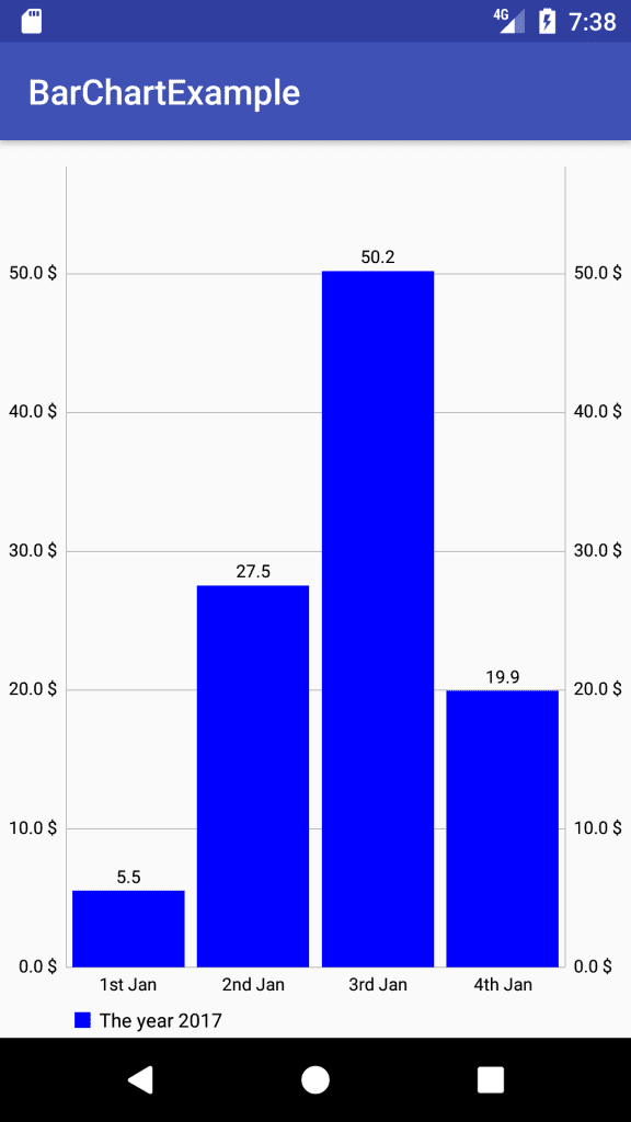 sample screenshot android simple barchart